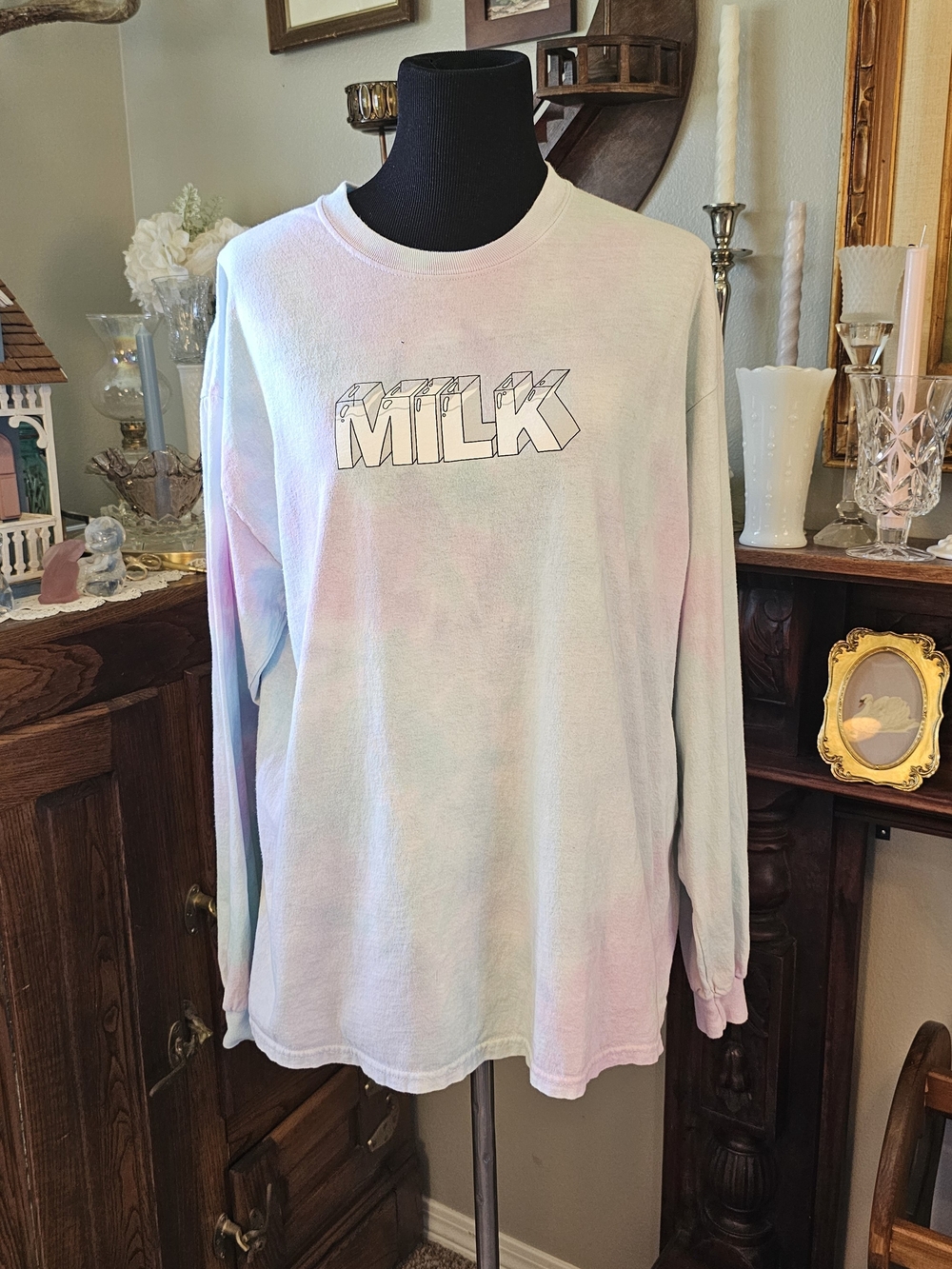 Ted Nivison MILK Tie Dye Long Sleeve Graphic Tee XL YouTube Merch